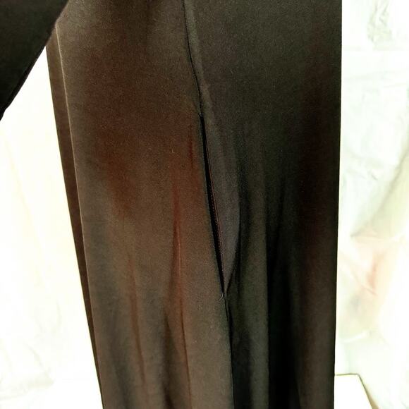 NWT- Nina Leonard Trapeze Dress Black 3/4 Sleeve Stretch Knit Women sz Small - Picture 5 of 10